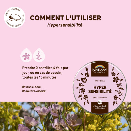 Pastilles Hyper Sensibilité aux Fleurs de Bach bio