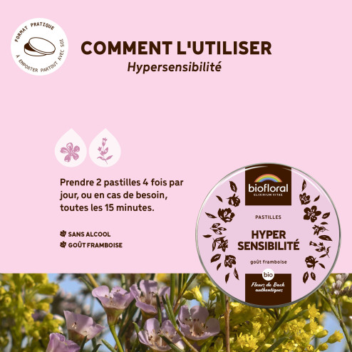 Pastilles Hyper Sensibilité aux Fleurs de Bach bio