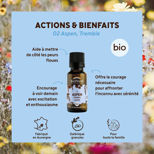 Fleurs de Bach n°2 - Tremble/Aspen en granules Bio
