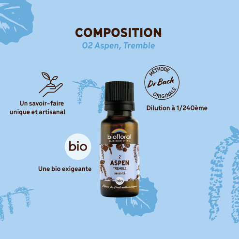 Fleurs de Bach n°2 - Tremble/Aspen en granules Bio