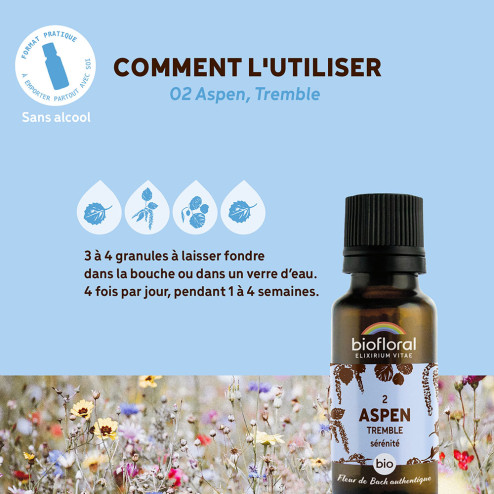 Fleurs de Bach n°2 - Tremble/Aspen en granules Bio