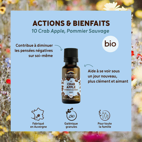 Fleurs de Bach n°10 - Pommier sauvage/Crab Apple en granules Bio