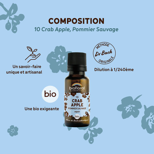 Fleurs de Bach n°10 - Pommier sauvage/Crab Apple en granules Bio