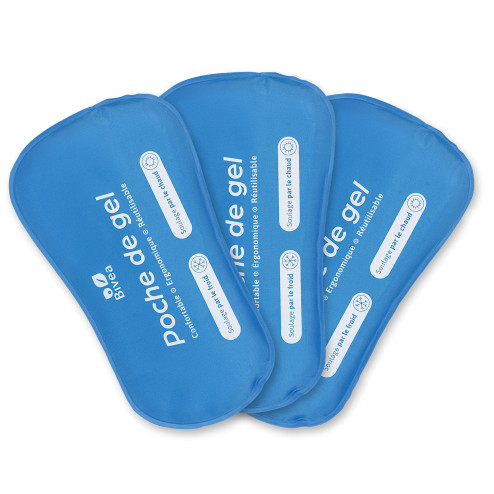 Poches de gel Ergonomique Bain dérivatif Grand Format lot de 3