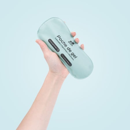Poches de gel Ergonomique Bain dérivatif Petit Format mise en situation