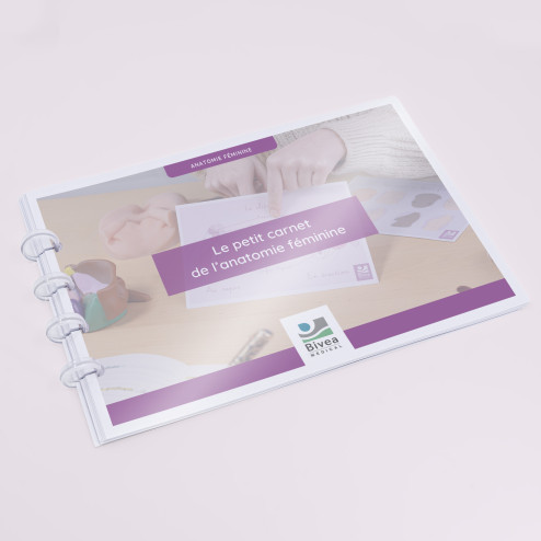 carnet de schémas anatomiques sur l'anatomie de la femme couverture