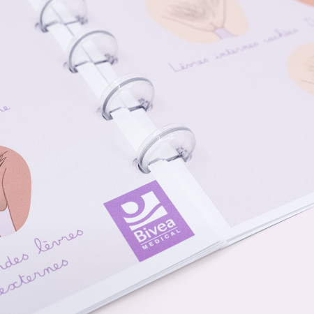 anneau du carnet de schémas anatomiques sur l'anatomie de la femme