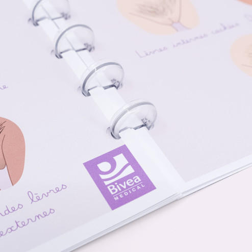 anneau du carnet de schémas anatomiques sur l'anatomie de la femme