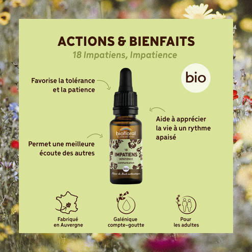 Fleurs de Bach n°18 - Impatience/Impatiens Bio