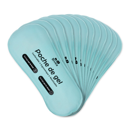 Poches de gel Ergonomique Bain dérivatif Petit Format lot de 12
