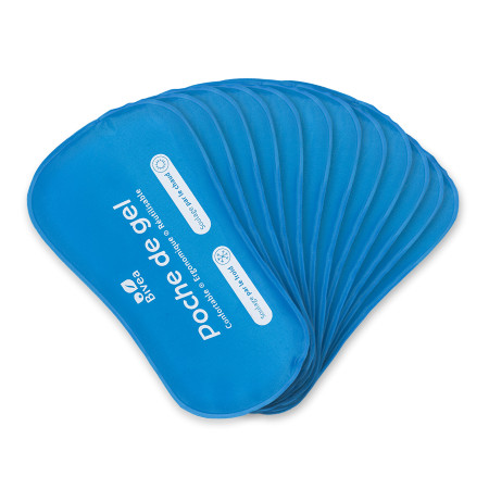 Poches de gel Ergonomique Bain dérivatif Grand Format lot de 12