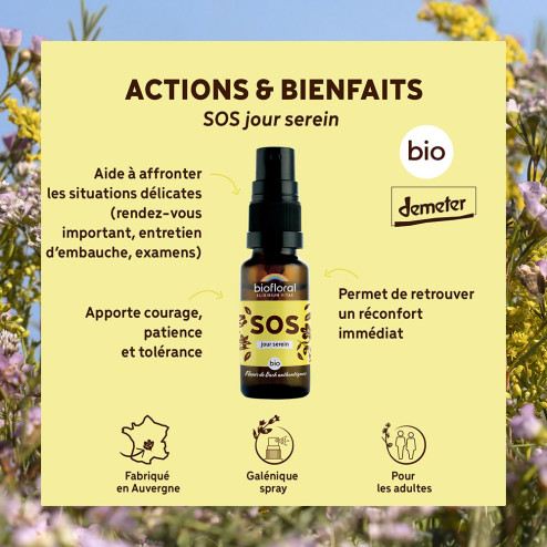 Spray secours Jour Serein - Complexe n°40 aux Fleurs de Bach
