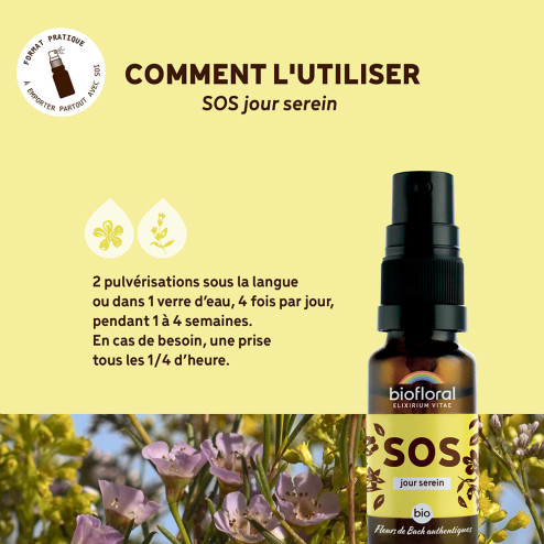 Spray secours Jour Serein - Complexe n°40 aux Fleurs de Bach