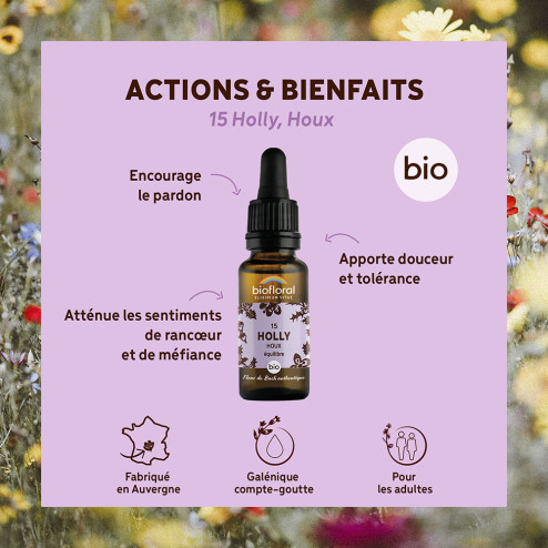 Fleurs de Bach n°15 - Houx/Holly Bio