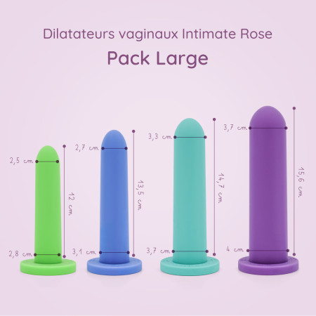 Pack dilatateurs vaginaux Intimate rose - Large