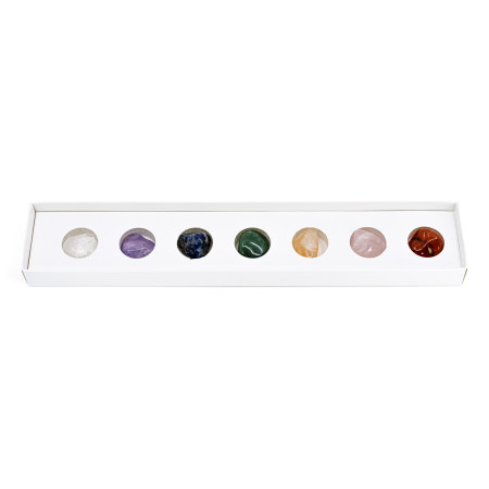 Coffret pierres roulées 7 chakras