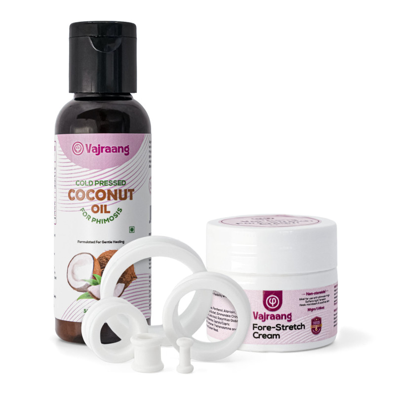 Kit Phimosis - Anneaux + huile + crème