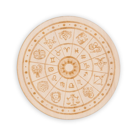 Plaque bois signe astrologique