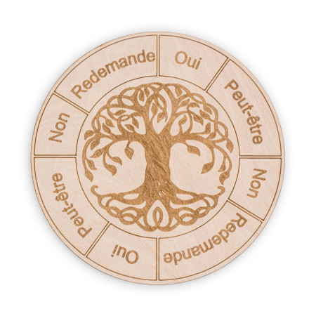 Plaque bois radiesthésie