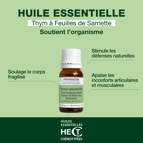 Huile essentielle Thym à feuilles de sarriette