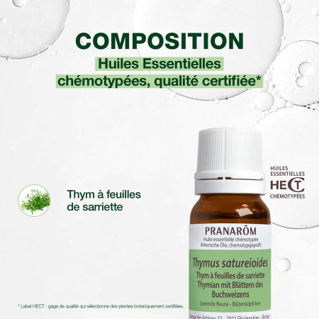 Huile essentielle Thym à feuilles de sarriette