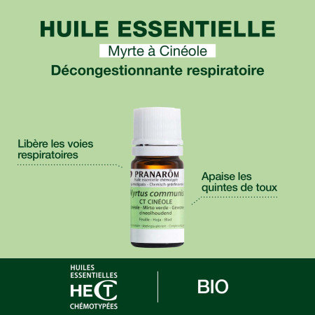Huile essentielle Myrte verte ou à cinéole Bio