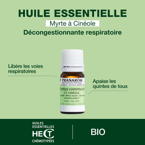 Huile essentielle Myrte verte ou à cinéole Bio