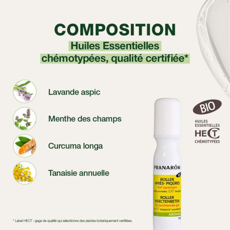 Roller Après Piqures Gel apaisant Aromapic