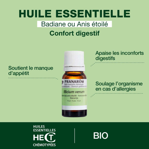 Huile essentielle Badiane ou Anis étoilé bio