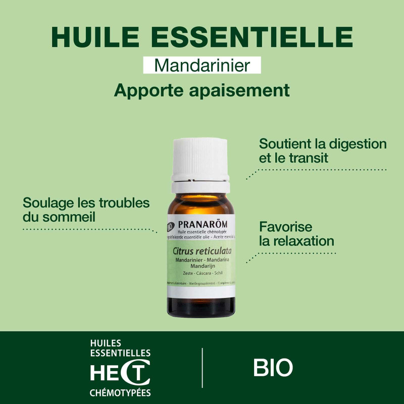 Huile Essentielle De Mandarine 100% Pure Bilovit - Flacon De 30 Ml, Neuve