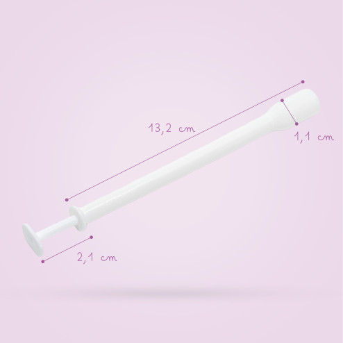 applicateur pour ovules vaginaux avec dimensions