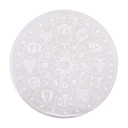 Plaque sélénite A+ zodiaque...