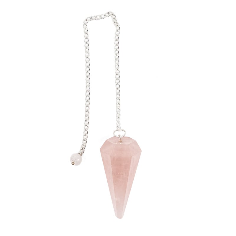Pendule hexagonal Quartz rose Brésil A
