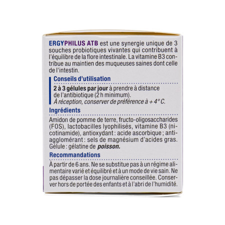Gélules Ergyphilus ATB - Probiotiques