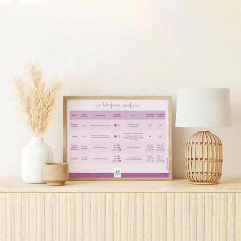 Tableau des différents types de lubrifiants spécifiques encadré