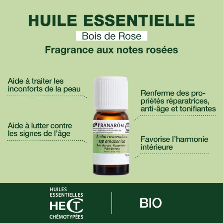 Huile essentielle Bois de rose bio