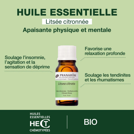 Huile essentielle Litsée citronnée bio