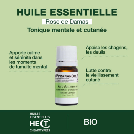 Huile essentielle Rose de Damas bio