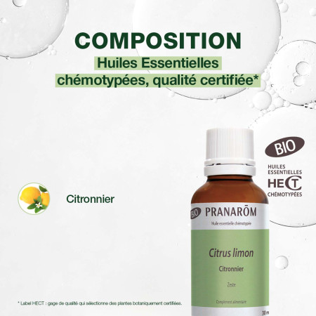 Huile essentielle Citron zeste Bio