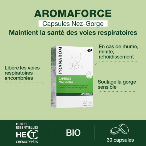 Aromaforce Capsules Nez Gorge bio
