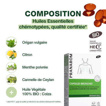 Aromaforce Capsules bronches bio