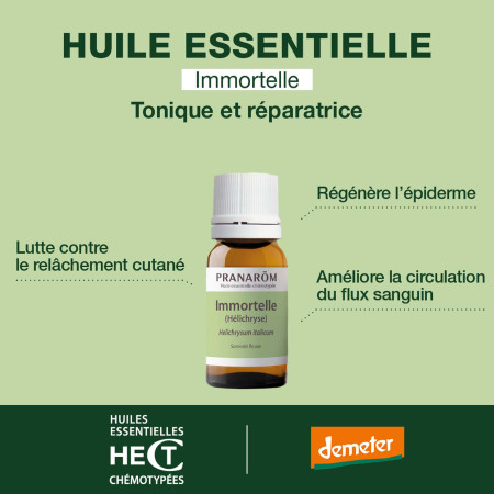Huile essentielle Immortelle Hélichryse italienne Bio Demeter