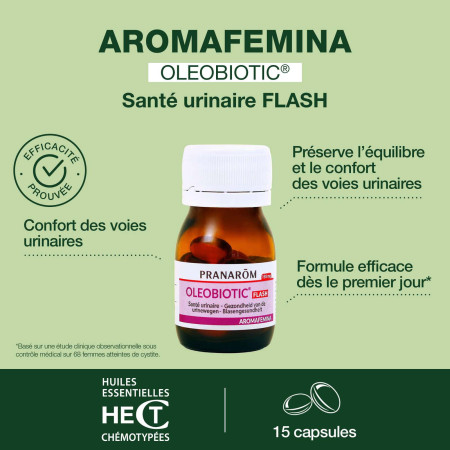 Capsules Oleobiotic Santé urinaire Aromafemina