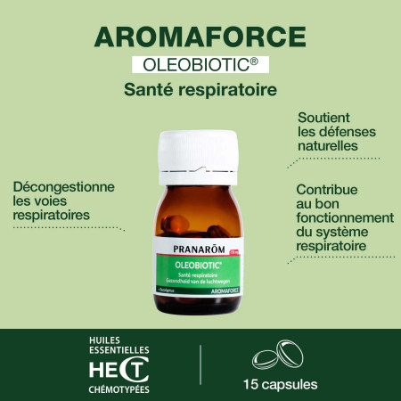 Capsules Oleobiotic Santé respiratoire Aromaforce