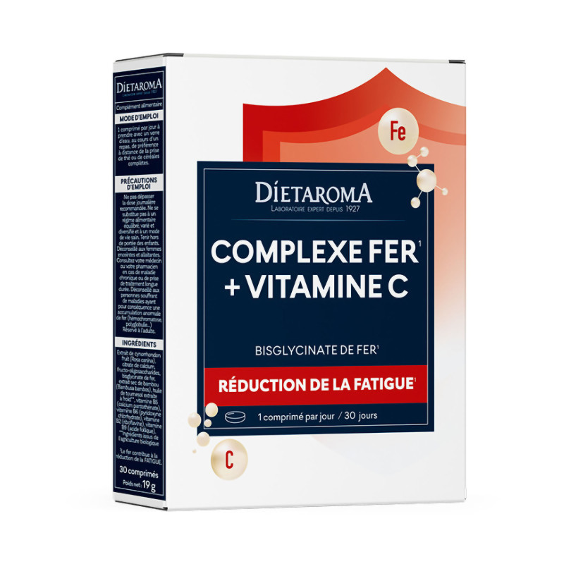 Comprimés Complexe Fer + Vitamine C - Réduction de la fatigue