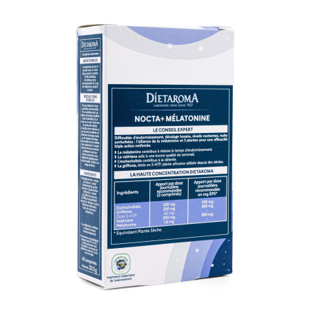 Comprimés Nocta + Mélatonine - Endormissement