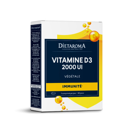 Comprimés Vitamine D3 2000 UI - Immunité
