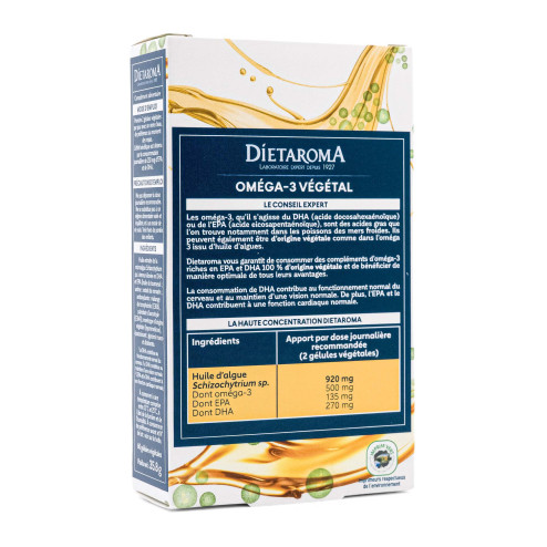 Gélules Oméga-3 Végétal - Cerveau - Vision - Coeur