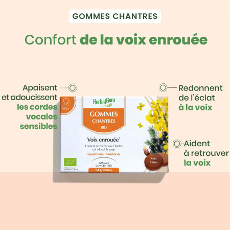 Gommes chantres bio - Voie enrouée