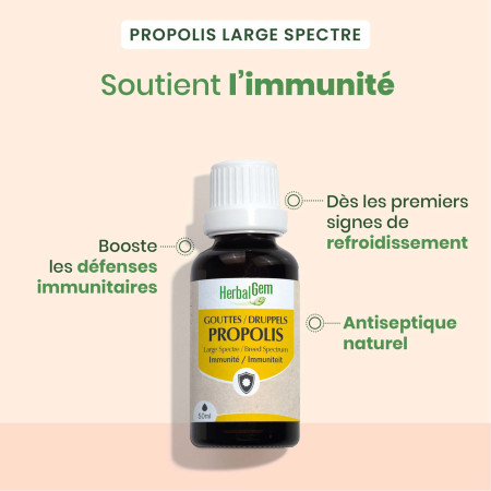 Gouttes Propolis immunité Bio